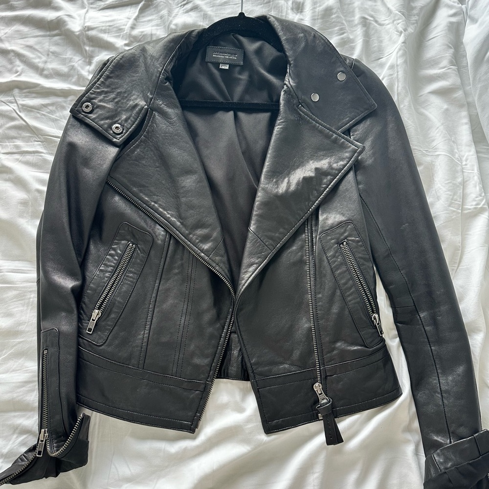 Aritzia Black Leather Jacket